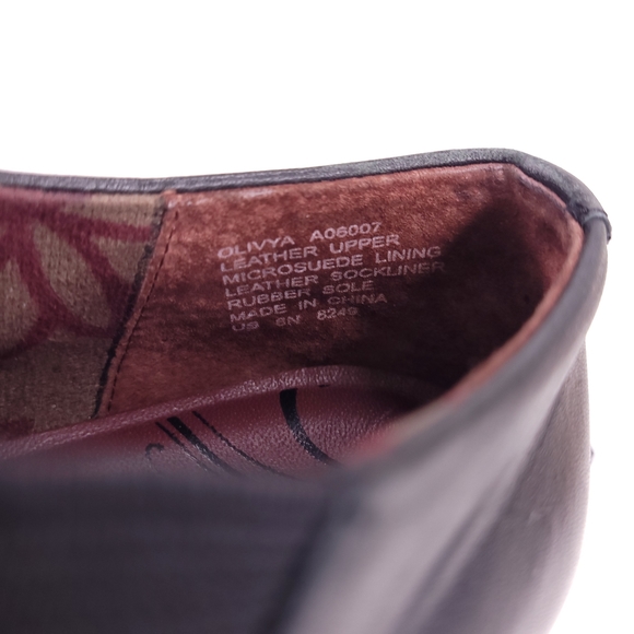 Abeo Black Block Heel Slip On Loafer Shoes 9 - Picture 7 of 7